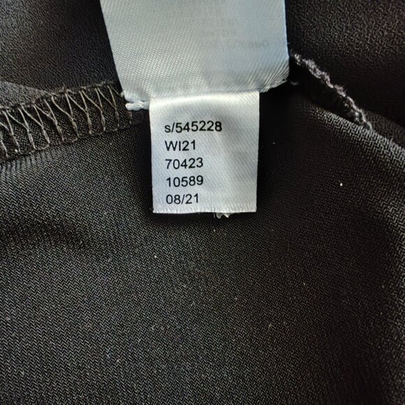 Ann Taylor Black V-Neck Blouse Long Sleeve Button Cuff Shirt Size XS Professiona - Picture 6 of 14